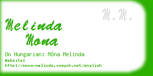 melinda mona business card